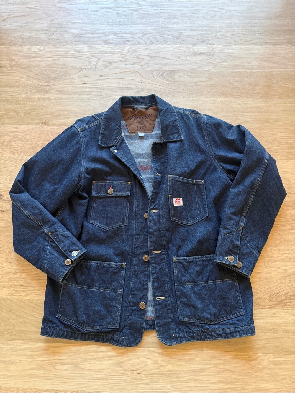 Carhartt x Faribault Woolen Mill Co Limited Edition Denim Chore Coat